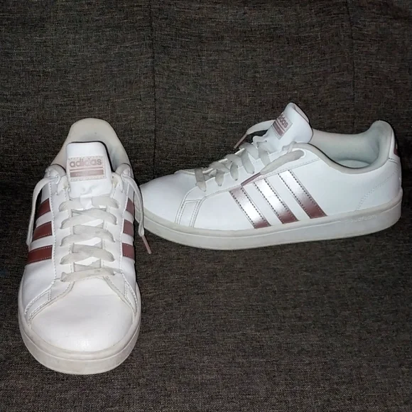 adidas gazelle silver green womens Adidas Grand Court Cloudfoam Lifestyle Court Comfort Shoes